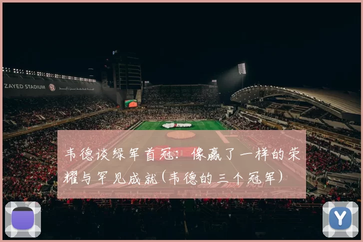 韦德谈绿军首冠：像赢了一样的荣耀与罕见成就(韦德的三个冠军)